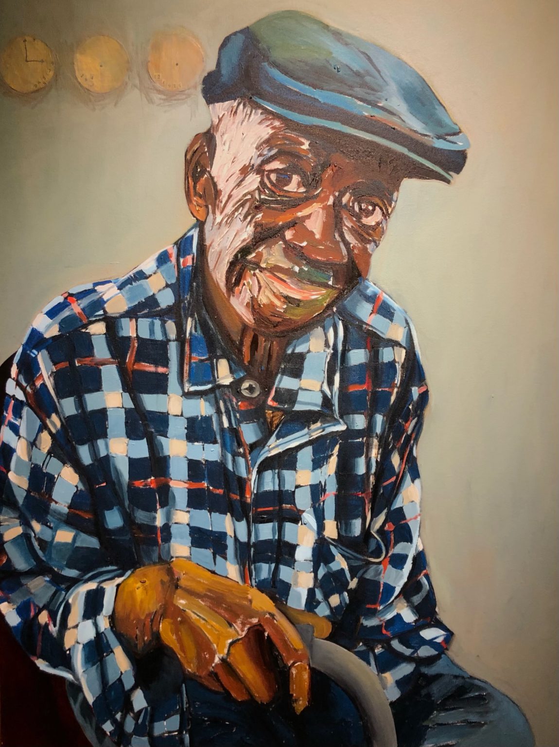 Beverly McIver Daddy in his Cap 48 x 36 oil on canvas 45,000