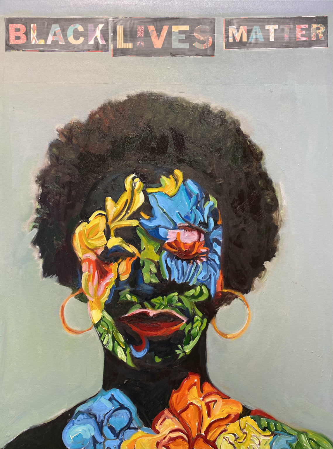 Black Lives Matter by Beverly McIver, oil on canvas, 40 x 30 at Craven Allen Gallery  30,000