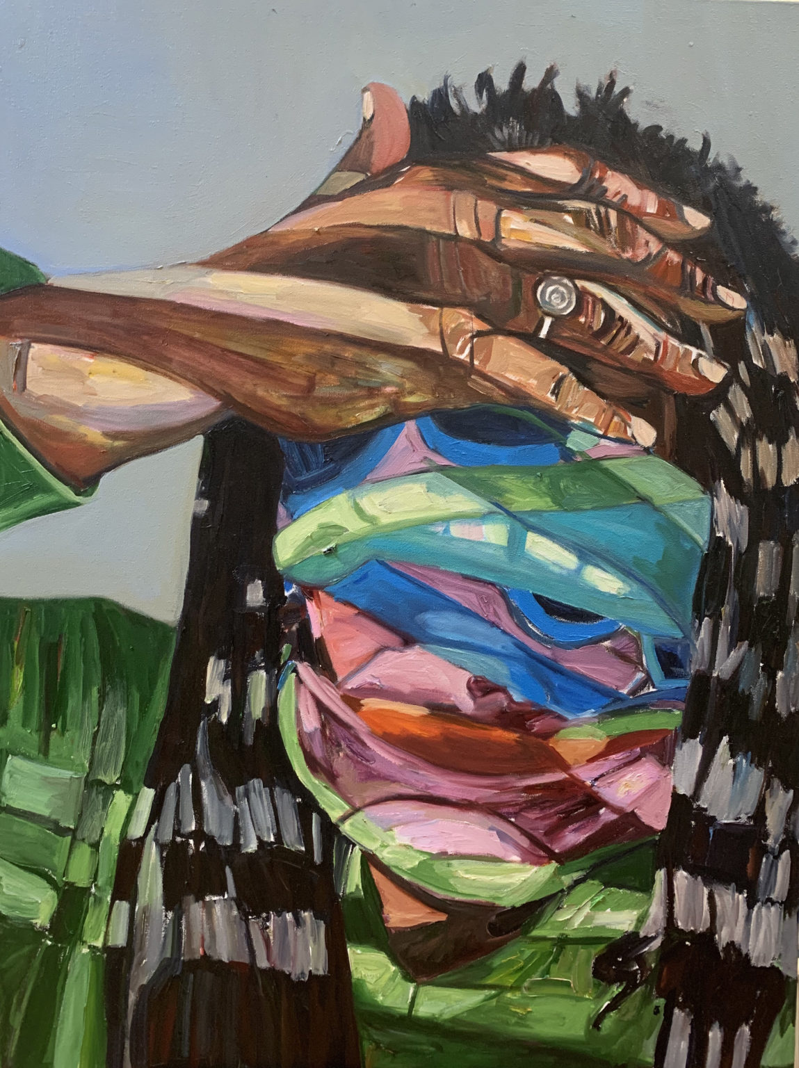 What I Can&#039;t See II by Beverly McIver, oil on canvas, 40 x 30 at Craven Allen Gallery  30000